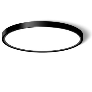 12Inch LED Flush Mount Ceiling Light Fixture, 24W Flat led Ceiling Light 5000K 2300 Lumens Black